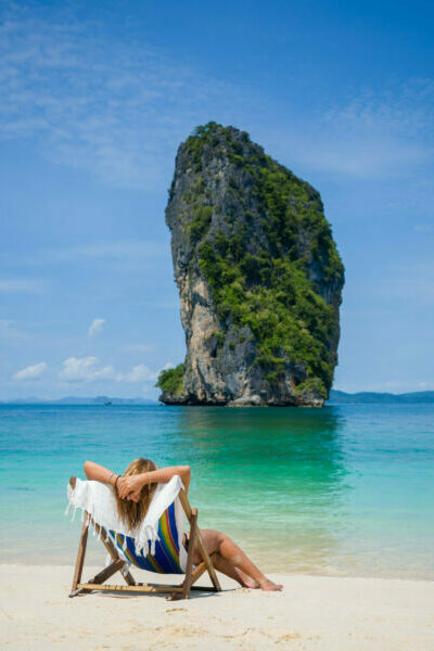 Woman on the beach in Thailand